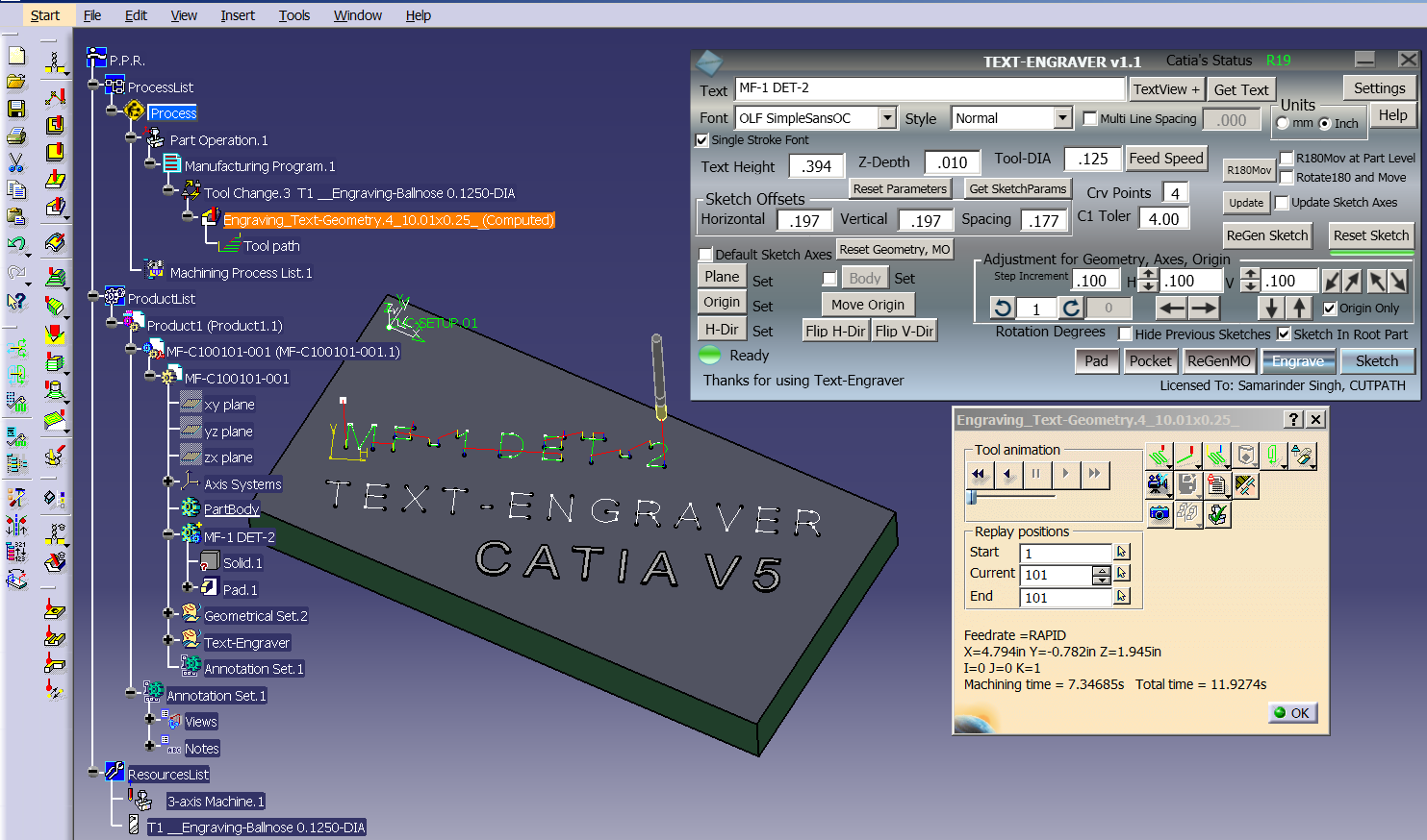 Write Text In Catia